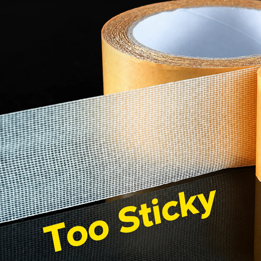 Yellow Double-Sided Mesh Tape 3cm x 10m – Waterproof Carpet Tape