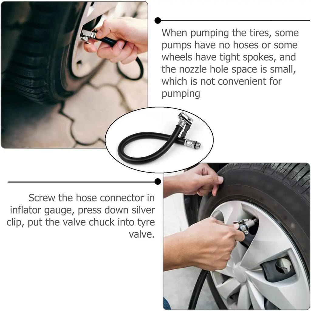 Tyre Inflator Hose Inflation Extension Air Pump Multi-purpose Tire