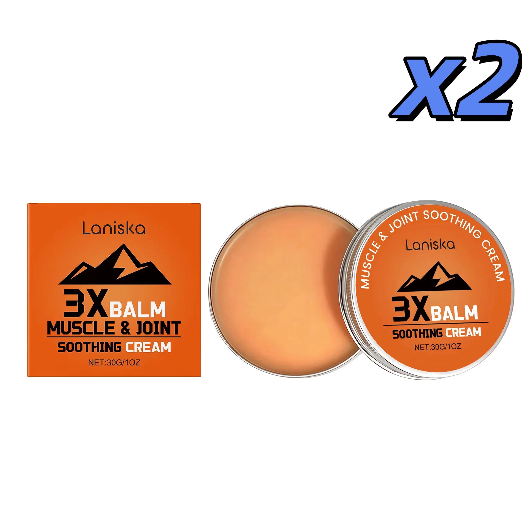 Laniska Joint Balm – Muscle, Nerve & Joint Pain Relief Cream Joint Relief Cream Zpaxo 2 x 30g boxed