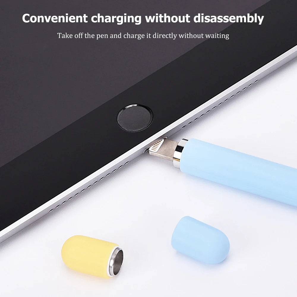 Pencil Case For Apple Pencil 1st 2th Gen Soft Silicone Protective Sleeve Lightweight Stylus Storage Cover For Tablet Writing Pen Zpaxo