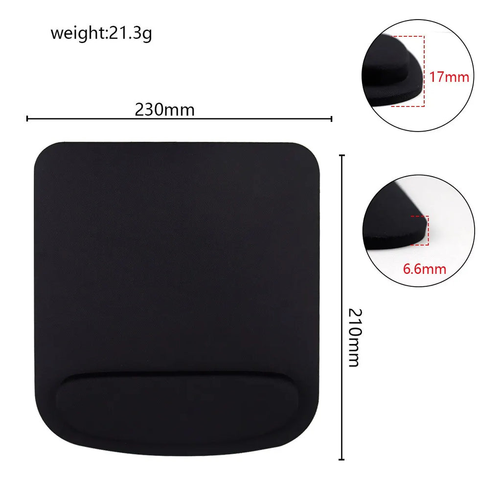 PC Computer Game Mouse Pad Thickened EVA Ergonomic Mousepad Wrist Pad Non-Slip Mouse Mats For Learning Office Laptop Accessories Zpaxo Black