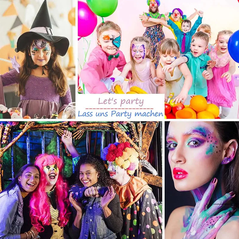 Face Body Painting palette 15 color water soluble Non Toxic facial Paint Cosplay hallowee Drawing waterproof Face Body Art Paint Zpaxo