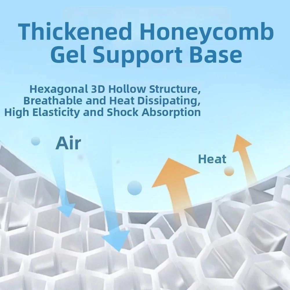Durable Breathable Car Seat Cushion Non-slip Universal Honeycomb Gel Zpaxo