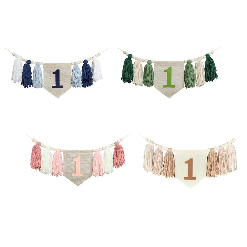 1ST Birthday Highchair Banner Decoration Photo Prop Birthday Party Birthday Zpaxo