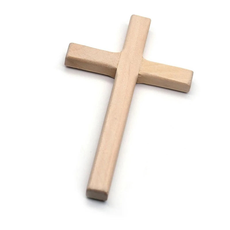 Christian Wooden Cross Hanging Wall Large Long Crucifix Two Zpaxo wood color
