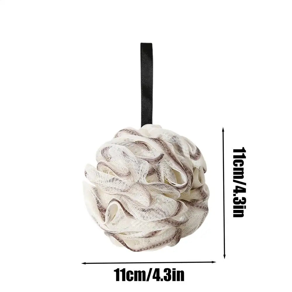 Loofah Mesh Bath Sponge – Rich Lather Shower Scrubber Loofah Bath Sponge Zpaxo Brown 1PC