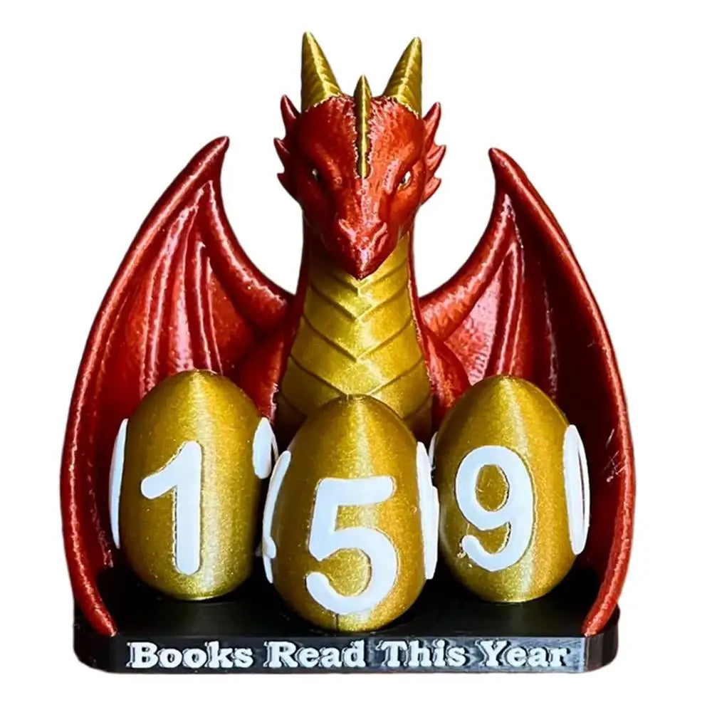 Books Read This Year Counter Dragon Shape Bookish Reading Accessory