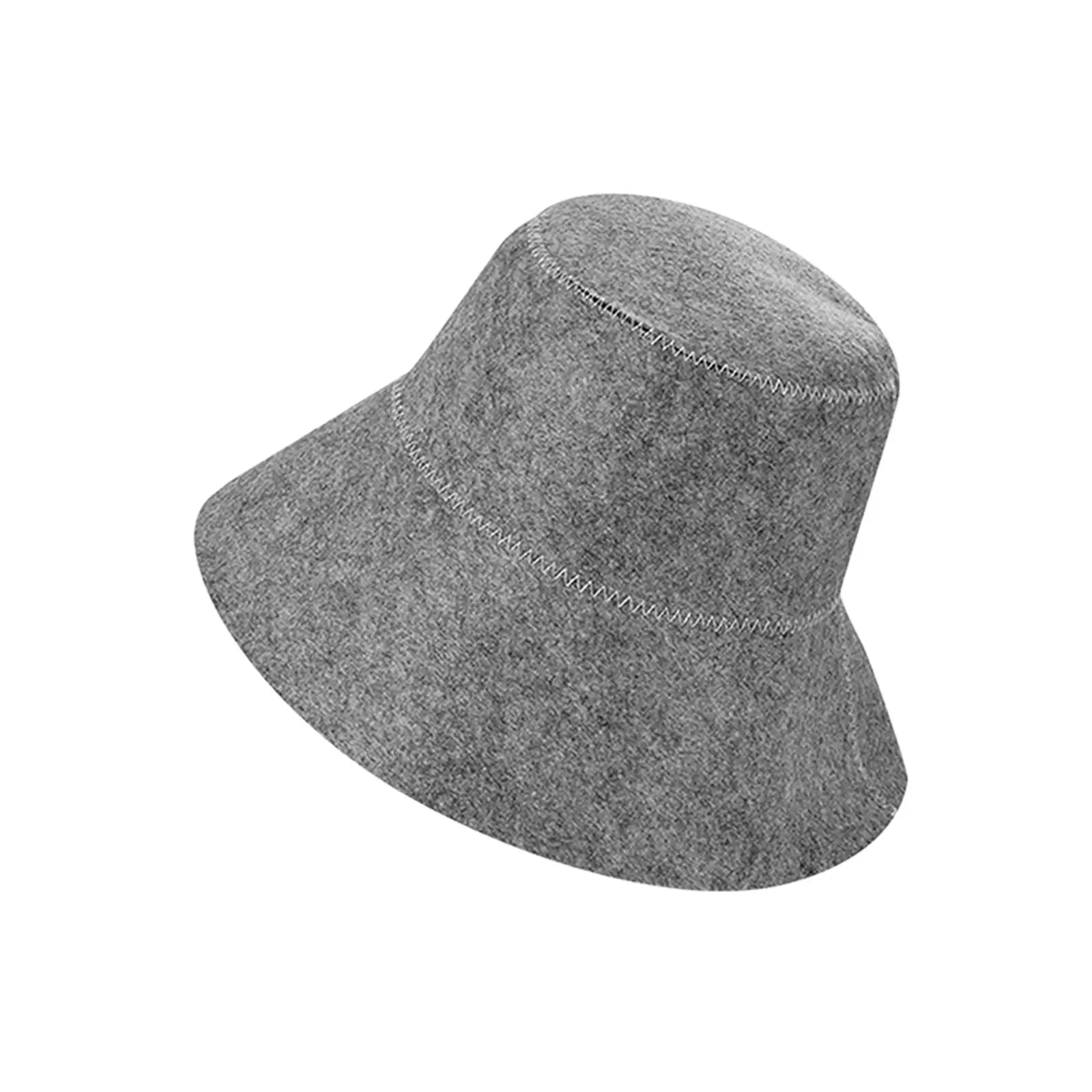 Sauna Felt Cap Bath Hat Sauna Hat Diameter 15.5cm Durable Good Water Absorption Hand Wash Recommended Portable for Men Women Zpaxo Grey
