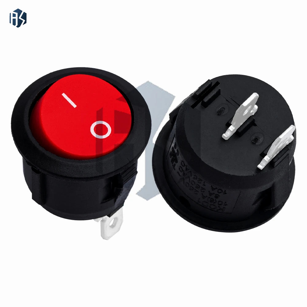 KCD1-105 Round OFF Rocker Switch 6A 250VAC 10A 125VAC Zpaxo