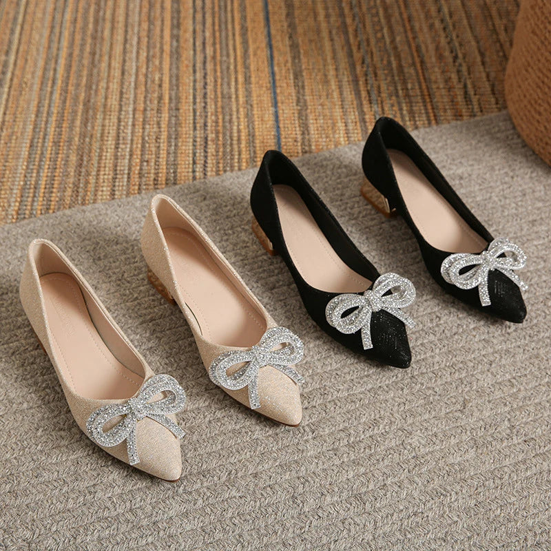 Womens Low Chunky Heel Pumps Soft Sole Spring All Season Shoes Slip Zpaxo