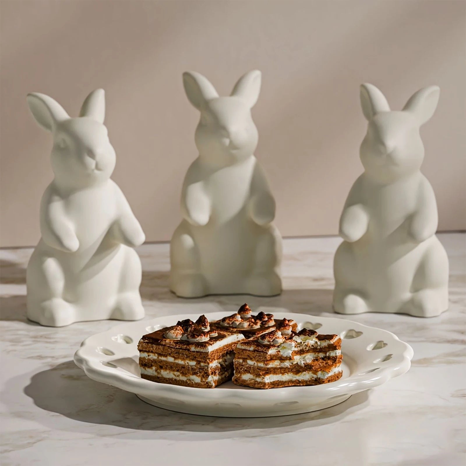 Resin Polymer Clay Crafts DIY Rabbit Offer Ornament Epoxy Molds Home