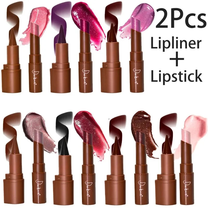 Smooth Lip Liner Pencil Tapered Tip Pearlescent Lipstick Matte Mirror