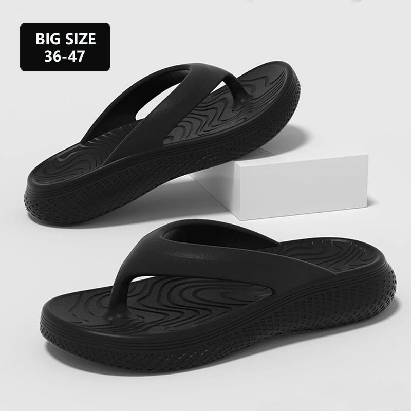 Big Men's Flip Flops Summer Sports Outdoor Flat Slides Casual Beach