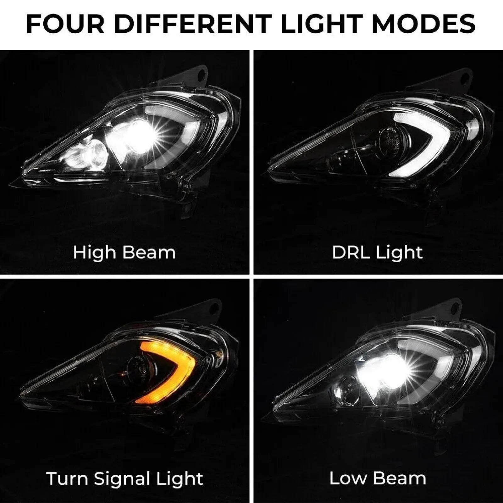 1 Pair LED Headlights 5TG-84310-03-00 Yamaha Raptor 250 350 700 YFZ