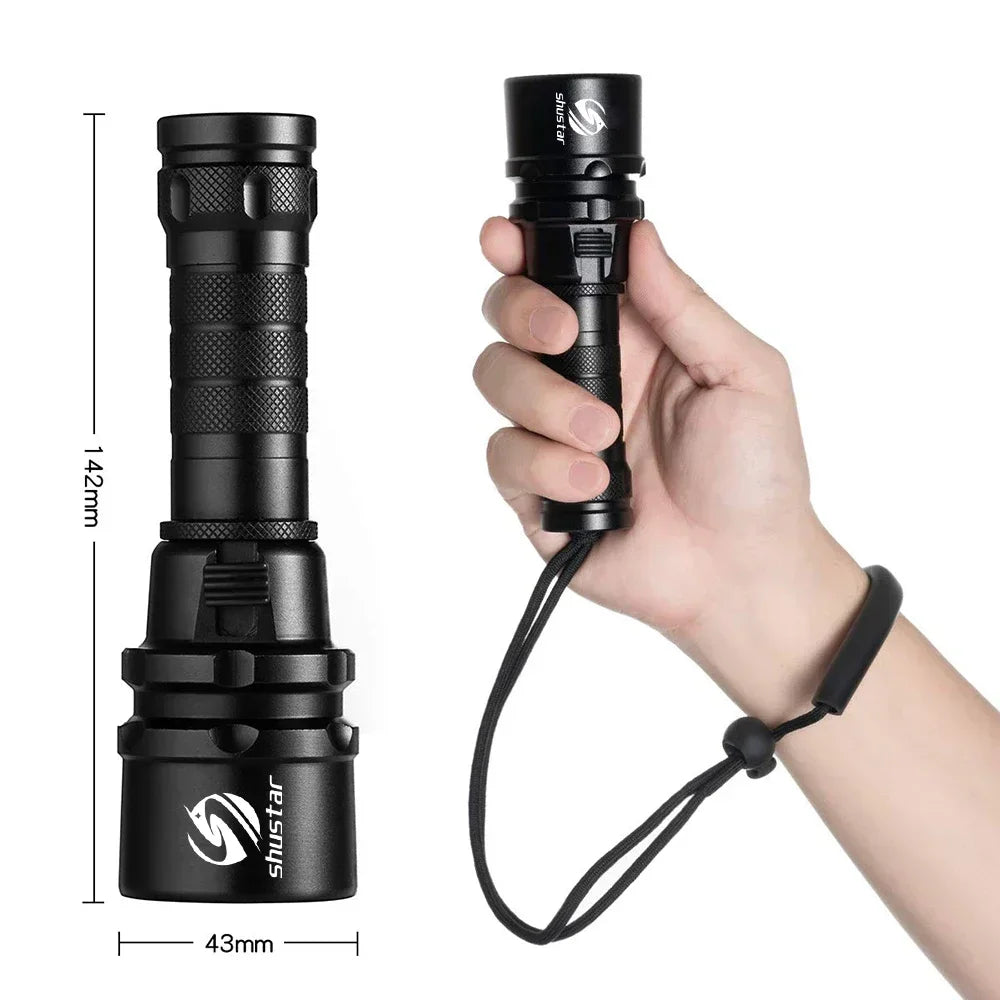 ESMARTER IP68 Diving Flashlight – 1600 Lumen LED, 100m Waterproof Diving Flashlight Zpaxo