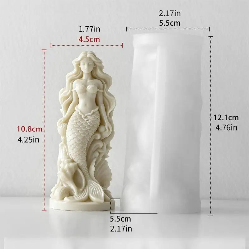 Heat Resistant Silicone Mermaids Mould Creative Soap Making