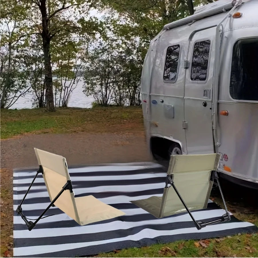 Outdoor Camping Backrest Chair Lightweight Foldable Park Leisure