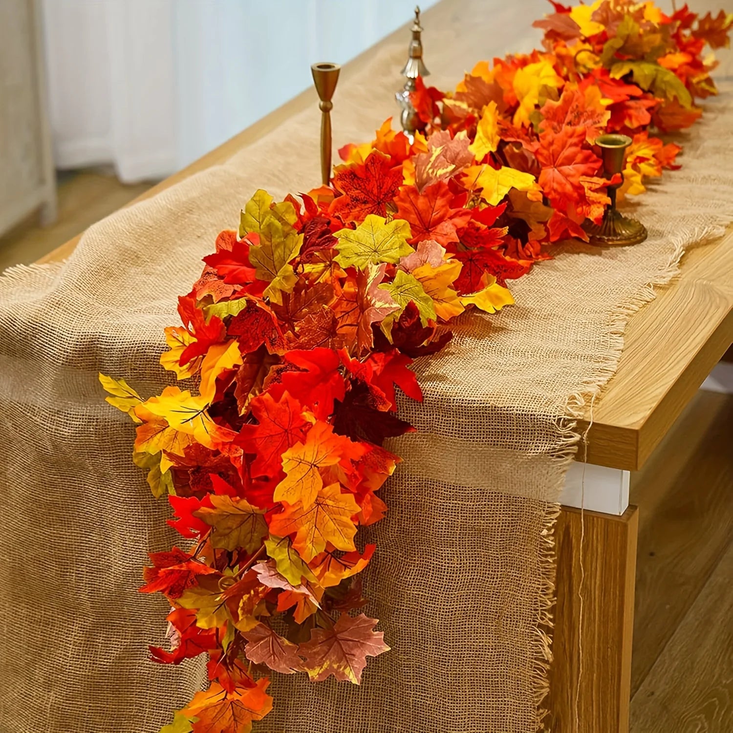 Autumn Maple Leaf Garland Artificial Hanging Vine Thanksgiving