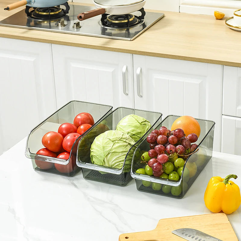 Clear Fridge Organizer Open Drawer Snack Storage Box Multifunctional Zpaxo A 1PCS