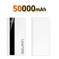 500000mAh 120W Super Fast Charging High Capacity Power Bank External Battery Portable Battery Charger For iPhone Samsung Xiaomi Zpaxo White 50000mAh Above 100000mAh