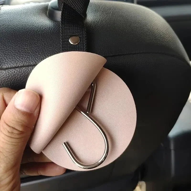Car Headrest Hook – Hidden 360° Rotating Back Seat Hanger
