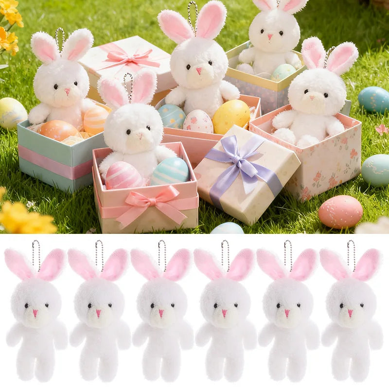 Easter Bunny Plush Toy Mini Rabbit Dolls Bouquet Basket Fillers Kids