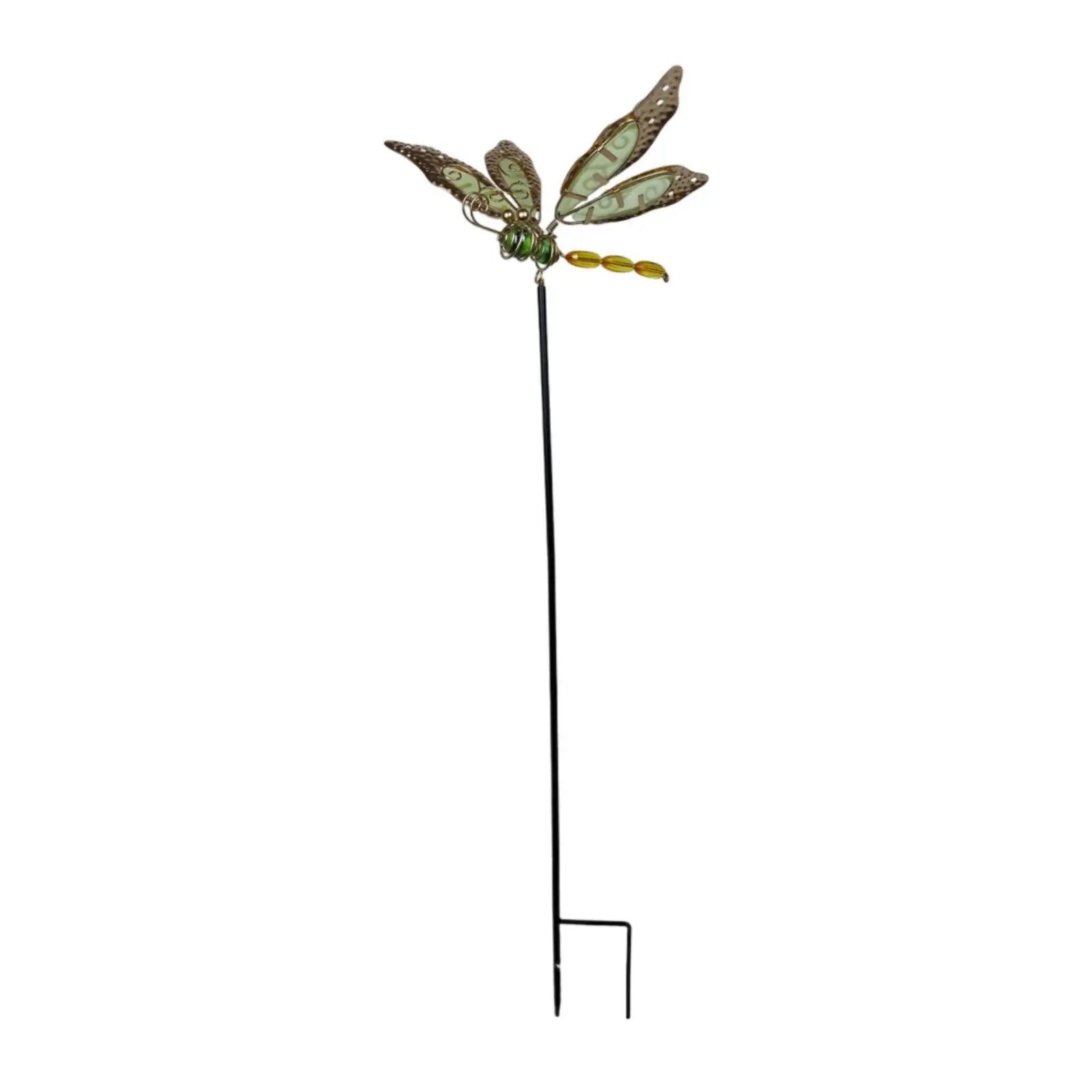 Dragonfly Garden Stake – Glow in the Dark Metal Yard Decor Garden Stake Decor Zpaxo Green