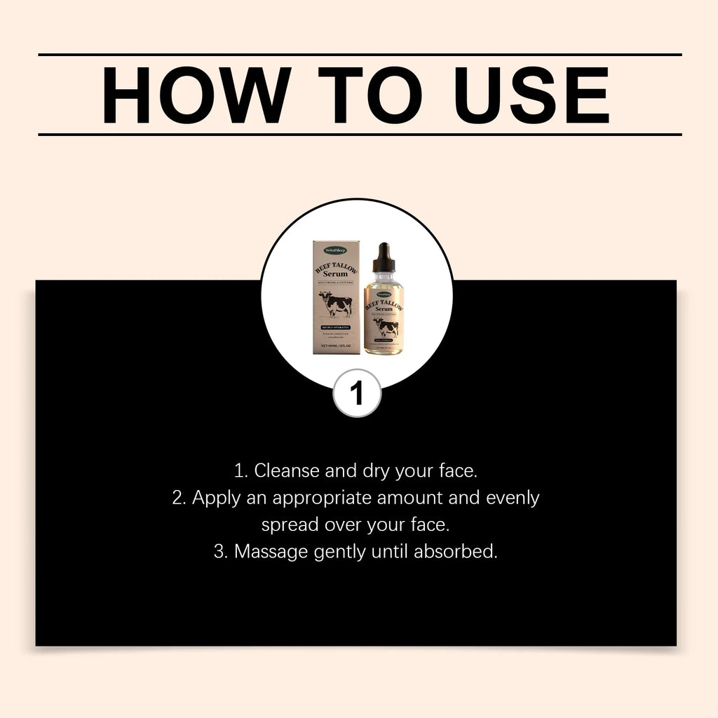 Beef Tallow Serum Moisturizing Repair Brighten Hydrating Face Anti Aging Dark Spot Barrier Essence Remover Shrink Pore Whitening Zpaxo