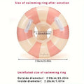 Durable Thick PVC Youngsters' Vintage Striped Swimming Ring Handles