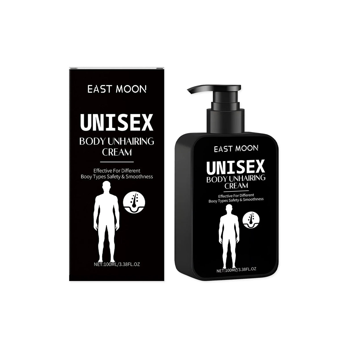 East Moon Gentle Body Hair Removal Cream Permanent Growth Inhibitor Non Irritate Intimate Area Painless Underarm Hair Remove Wax Zpaxo 100ml boxed