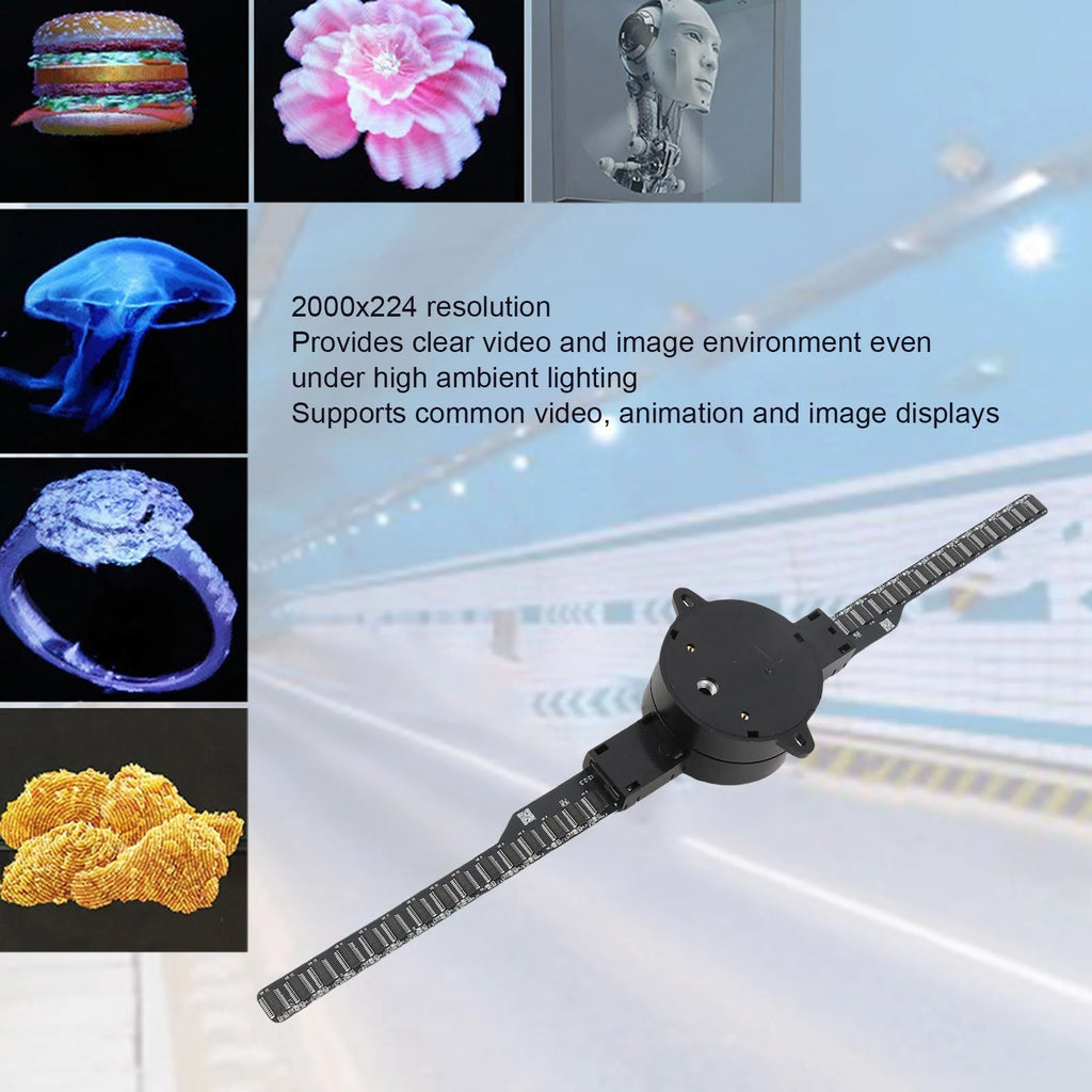 3D Hologram Fan 2000x224 Wifi Projector 224 LED Light Beads Business