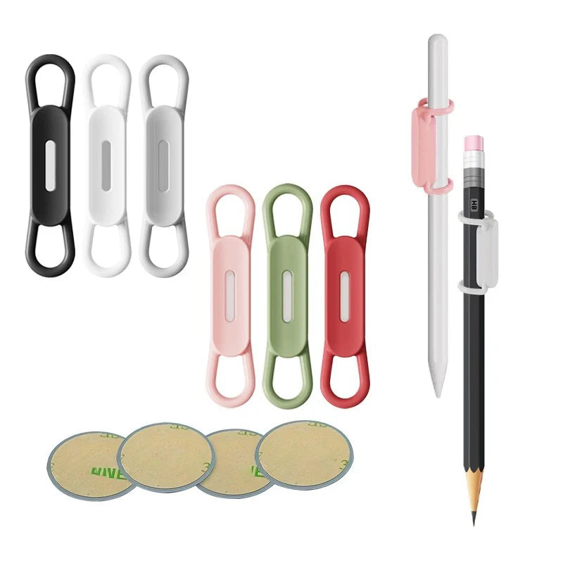 Magnetic Pen Pencil Holder Silicone Adjustable Pens Stand For Desktop Refrigerator White Boards Office Desktop Marker Organizer Zpaxo 6pcs Mixed