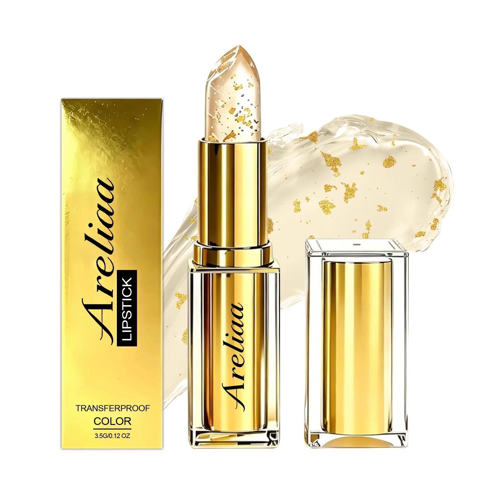 Gold Foil pH Color Changing Lip Balm | Moisturizing Lip Gloss Color Changing Lip Gloss Zpaxo 1pc Boxed