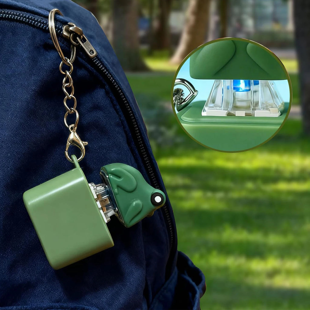 Rechargeable Sound Button Fidget Keychain W/ Sound LED Lights Keyboard Clicker Frog Fidget Toys for Kids Boys Girls Gift Zpaxo