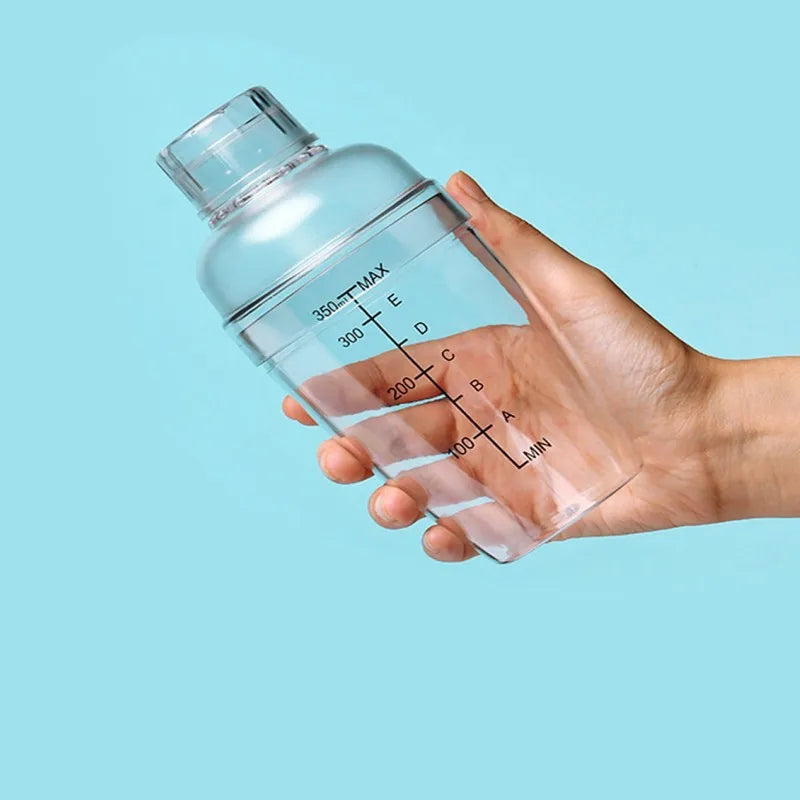 Plastic Cocktail Shaker Martini Hand Shaker Cup with Scales 350ml/530ml/700ml/1000ml Milk Tea Wine Drink Shaker Mixer Bar Tool Zpaxo 350ml