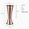 304 Stainless Steel Double Jigger – Bar Cocktail Measuring Cup Cocktail Jigger Zpaxo Rose Gold