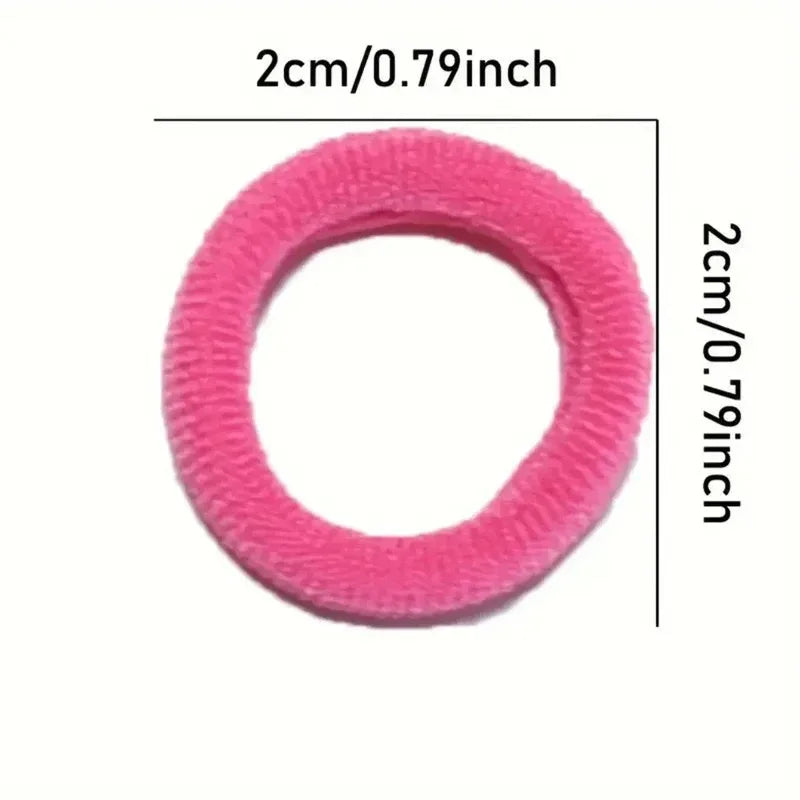 200-Pack Colorful Nylon Elastic Hair Bands & Ponytail Ties