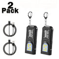 Mini Rechargeable Keychain Flashlight – Magnetic EDC Pocket Light Keychain Flashlight Zpaxo 2Pcs