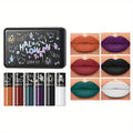 Halloween Matte Lip Glaze Set Lipstick Vampire Velvet Not Fading Lip Makeup Zpaxo 6 colors