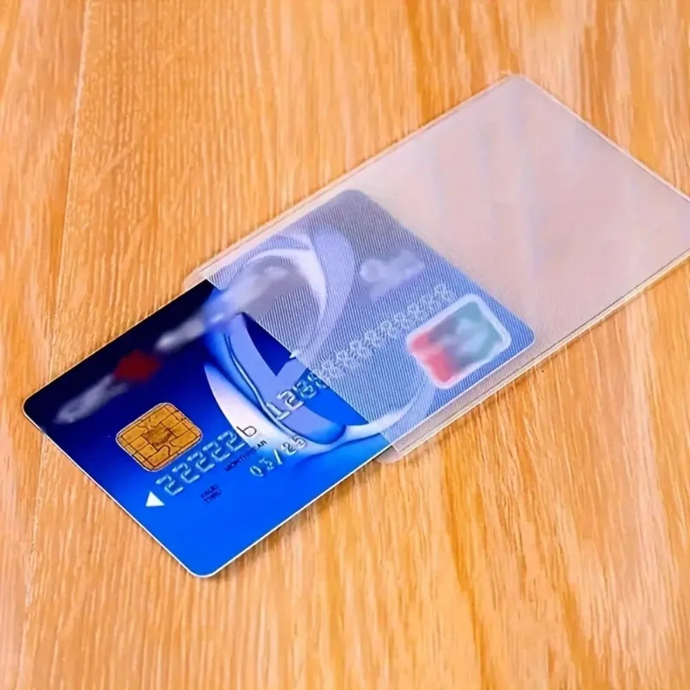 PVC Waterproof Transparent Card Holder Plastic Id Holders Case