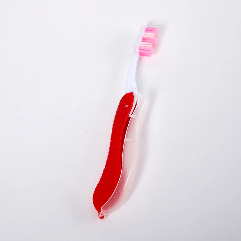 Portable Disposable Foldable Travel Camping Toothbrush Tooth Oral Zpaxo Red