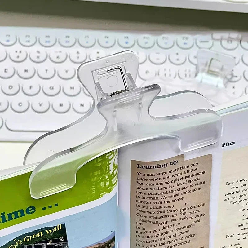 Plastic Large Book Clip Simple Reading Aid Fixed Book Holder Bookmarks Creative Design Practical Note Holder Zpaxo