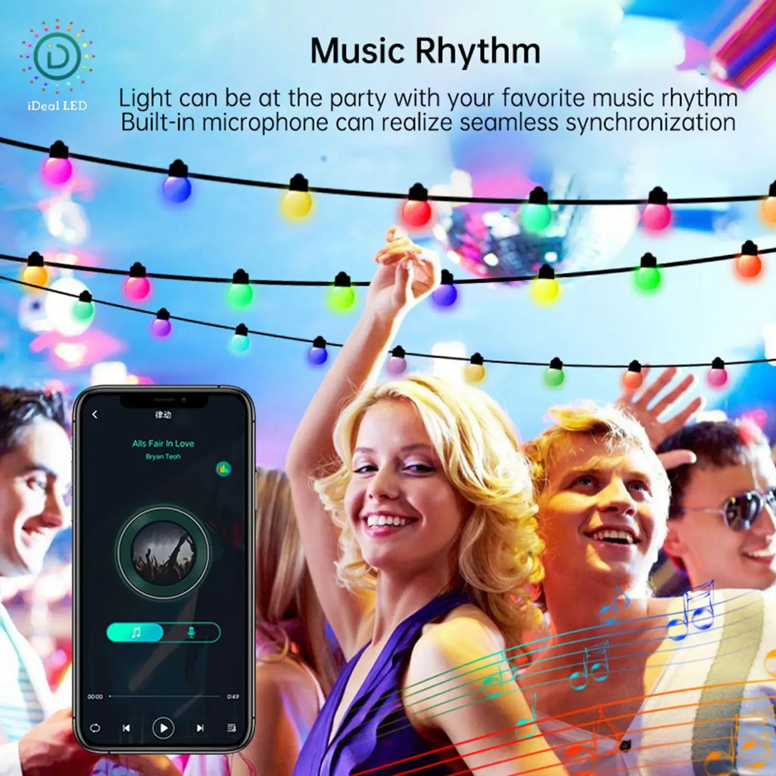 Waterproof DIY Fairy String Lights with Bluetooth APP & Remote Control LED Decorative Lighting USB Garden Christmas Party Decor Zpaxo