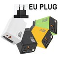 WALKESEN 80W GaN 3-in-1 Fast Charger with Retractable USB-C Cable GaN Fast Charger Zpaxo EU Plug Yellow