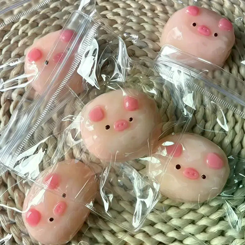 Cute Pink Pig Squishy Sensory Toy Stress Relief Fidget Autism Sticky Zpaxo