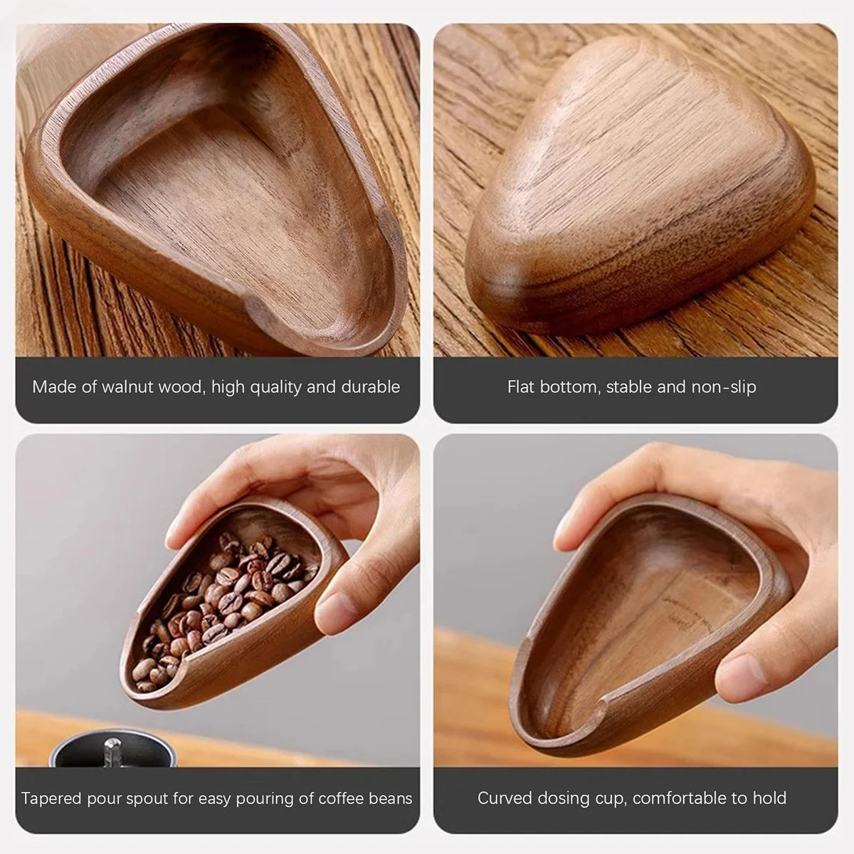 Wooden Coffee Bean Dosing Cup & Spray Bottle Barista Set Barista Accessory Set Zpaxo