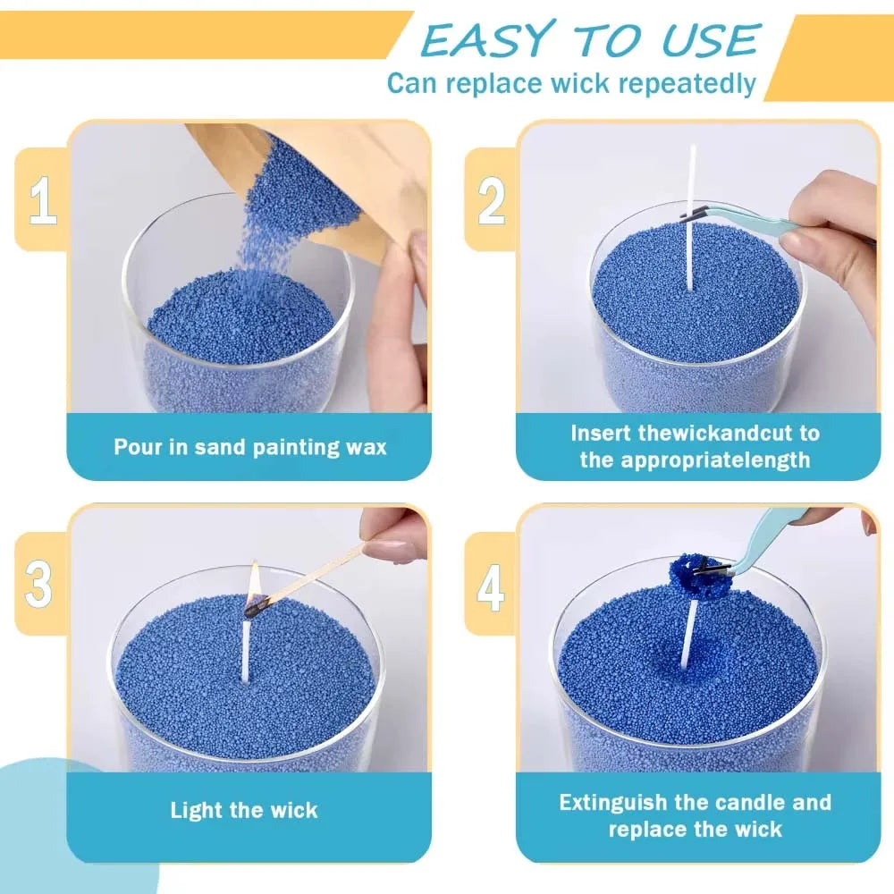 50g Colorful Sand Wax & Ice Flower Wax – DIY Candle Making Candle Making Wax Zpaxo