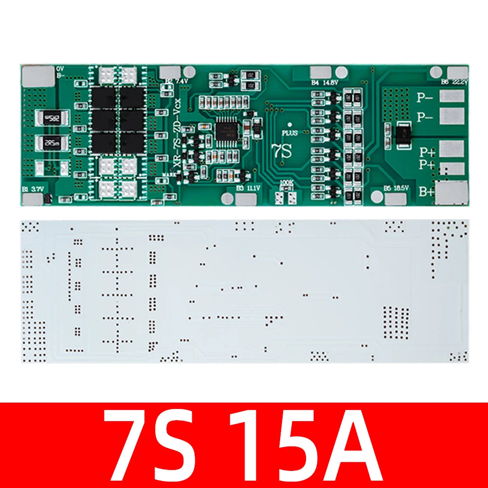 7S 24V Li-ion BMS Protection Board 10A 15A 20A 30A Current Options W Zpaxo 7S 15A