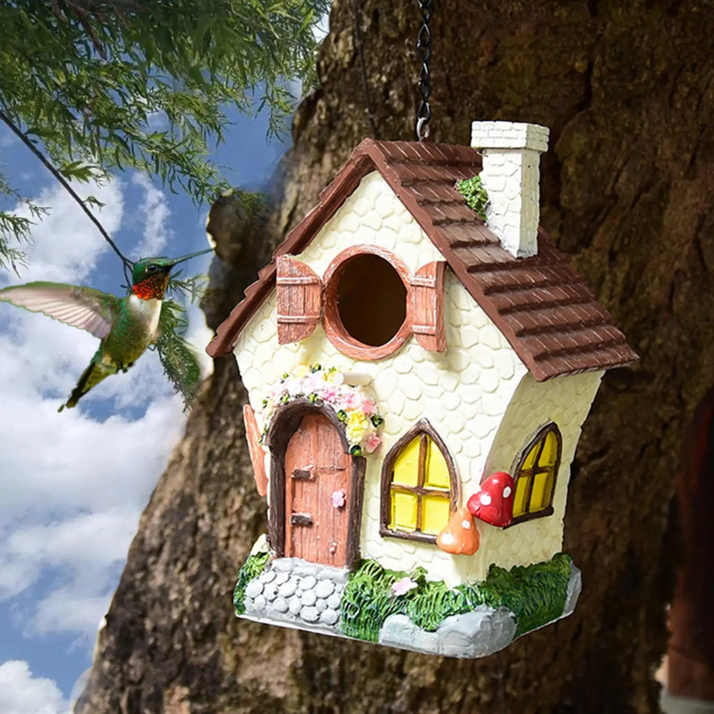 Outdoor Bird House Windproof Resin Ornament Chain Waterproof Hand