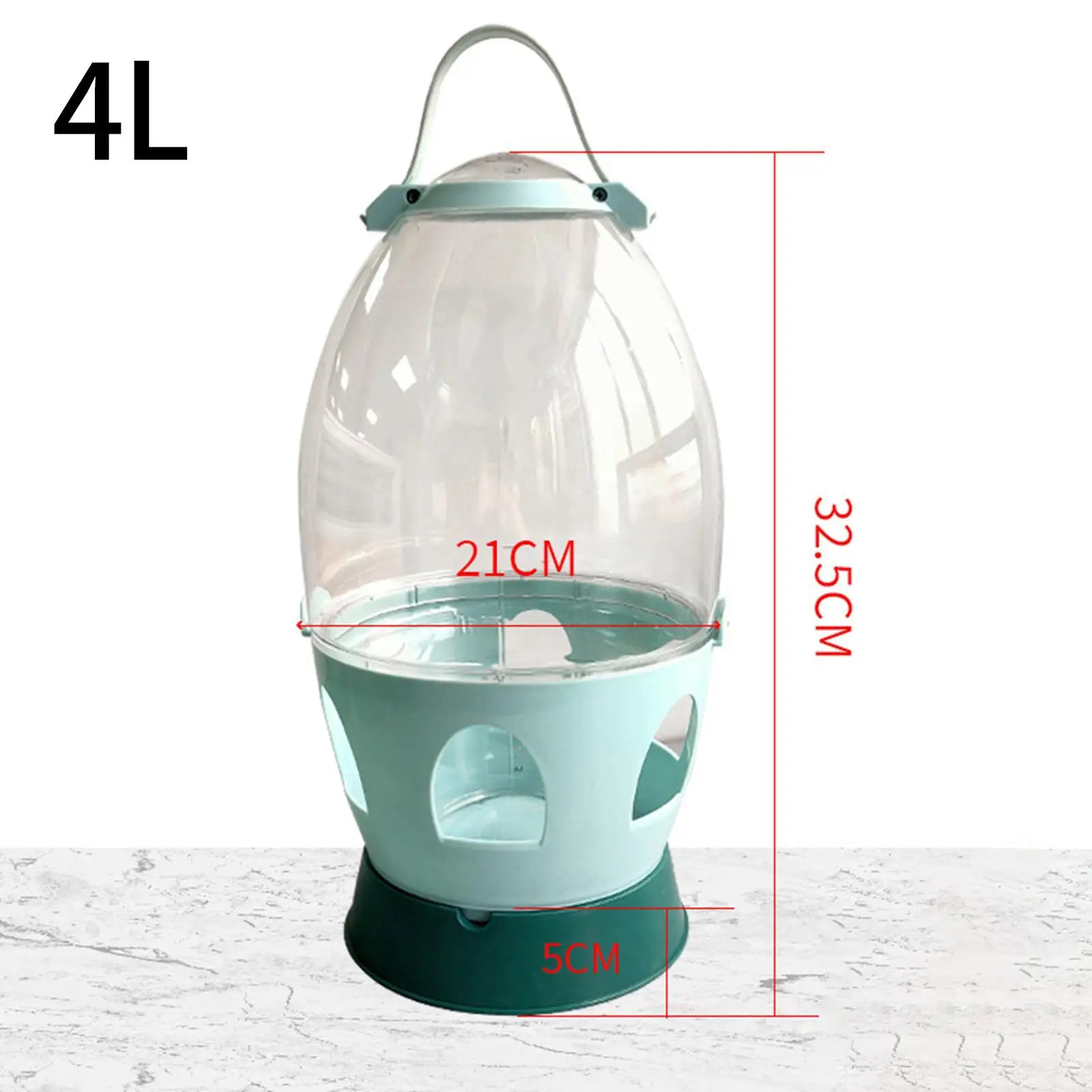Pigeon Water Dispenser Automatic Feeder Water Container with Handle Bird Feeding Drinker for Dove Duck Bird Cage Accessories Zpaxo